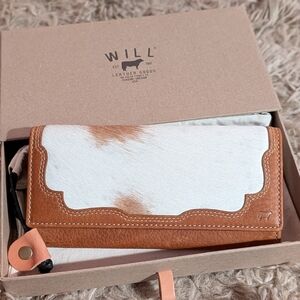 Black Leather and Fur Wallet